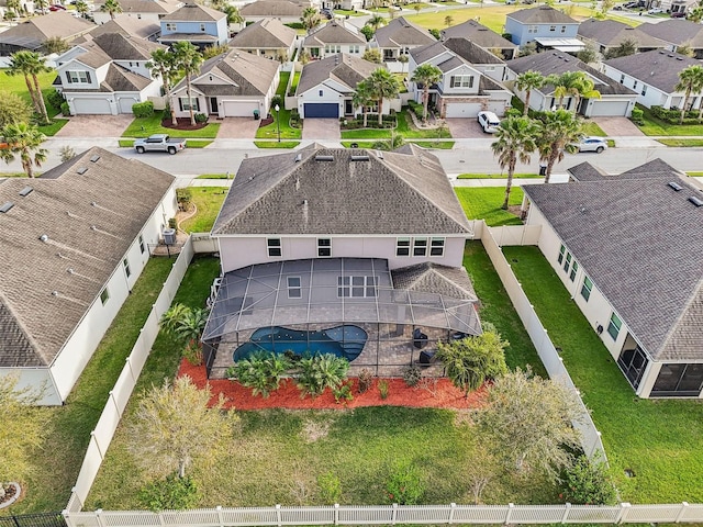 aerial view featuring a residential view