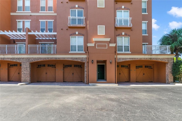 view of property with a garage