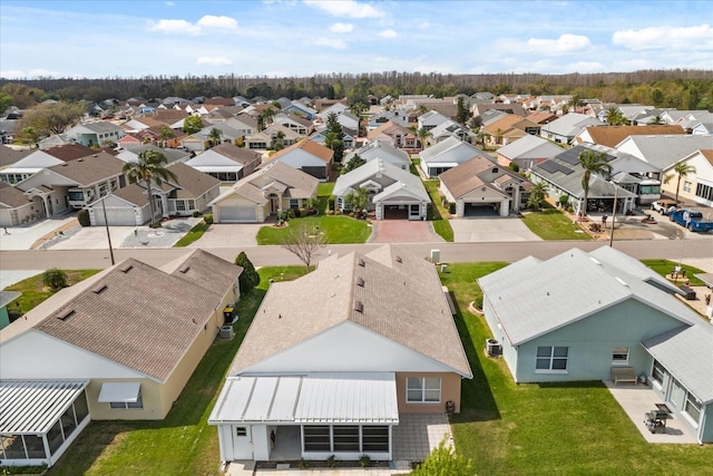 bird's eye view with a residential view