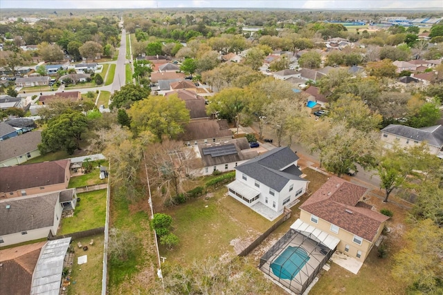 bird's eye view with a residential view