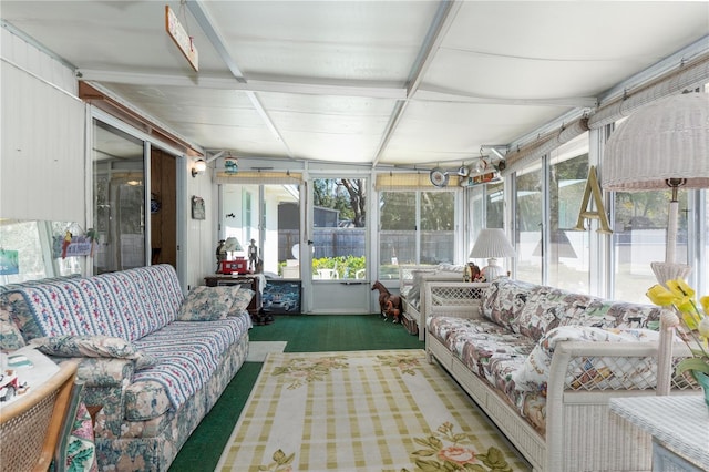 view of sunroom