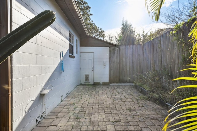 view of patio / terrace with fence