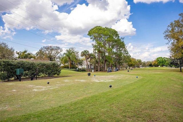 view of home's community featuring a lawn