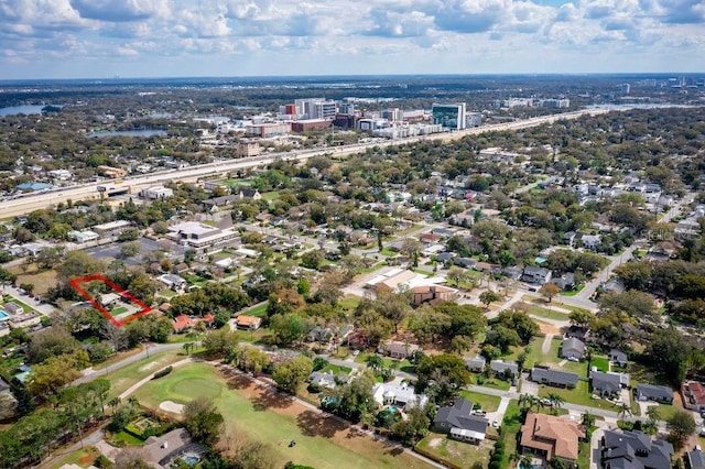 aerial view featuring a residential view