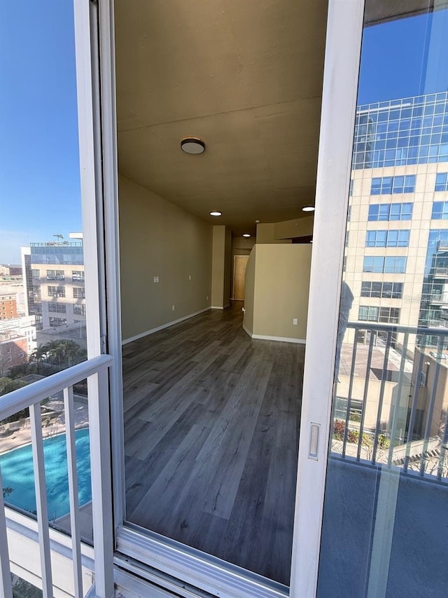 balcony with a city view