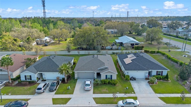 aerial view with a residential view