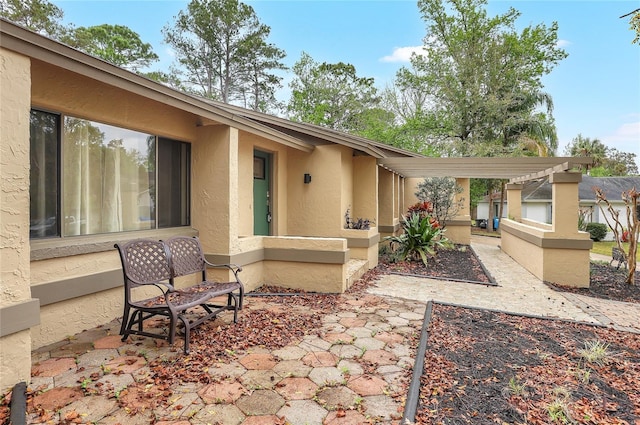 view of patio / terrace with a pergola