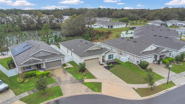 aerial view with a residential view