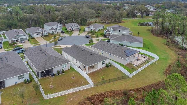 bird's eye view with a residential view
