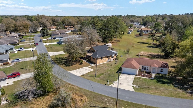 drone / aerial view with a residential view