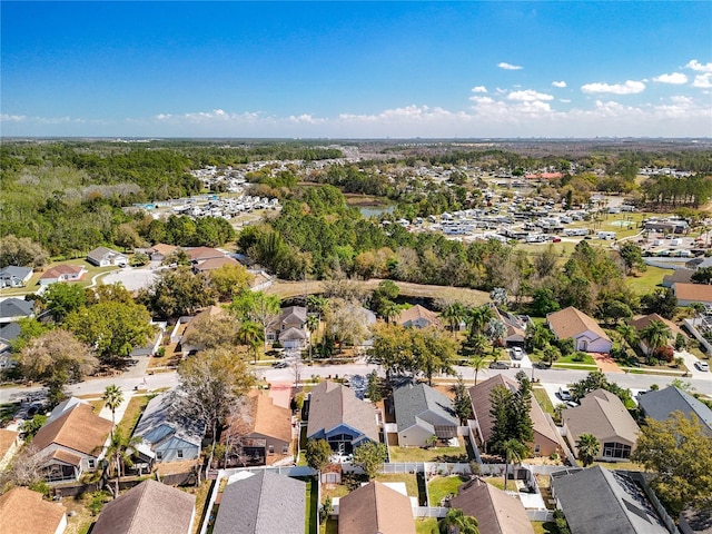 birds eye view of property with a residential view