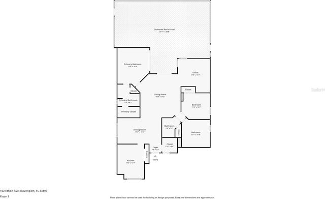 102 Ethan Ave, Davenport, FL 33897 - view of floor plan / room layout