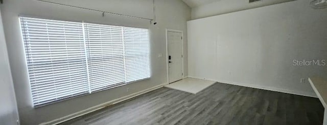 unfurnished dining area with visible vents and wood finished floors