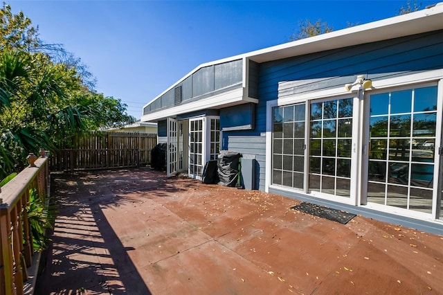 view of patio / terrace with fence