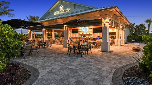 view of patio with a gazebo