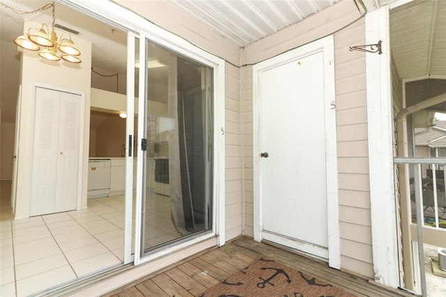 view of doorway to property