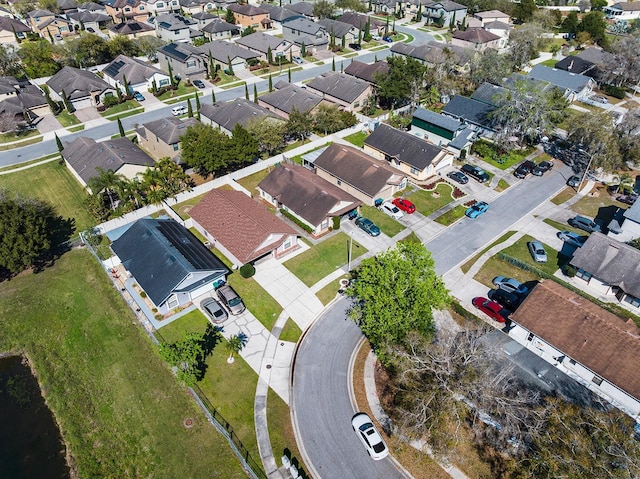 aerial view featuring a residential view