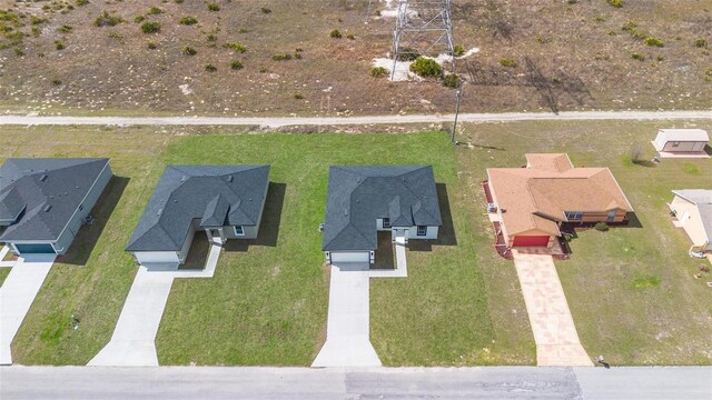 bird's eye view featuring a residential view