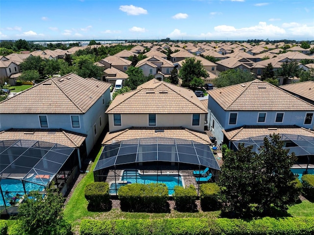 bird's eye view featuring a residential view