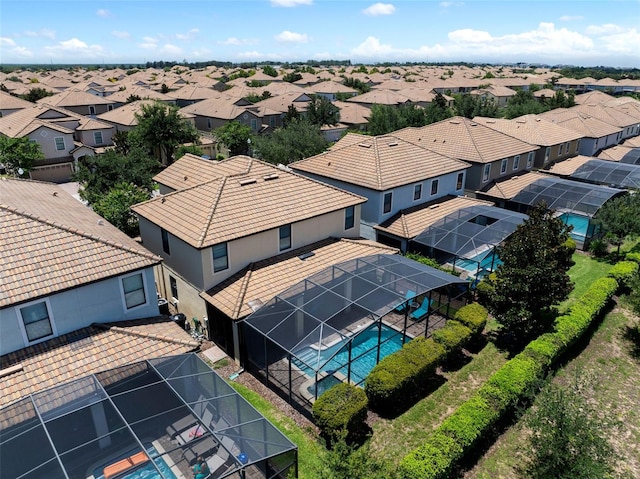 drone / aerial view featuring a residential view