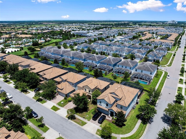 drone / aerial view with a residential view