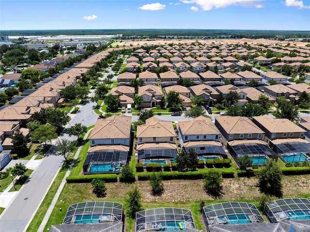 bird's eye view with a residential view