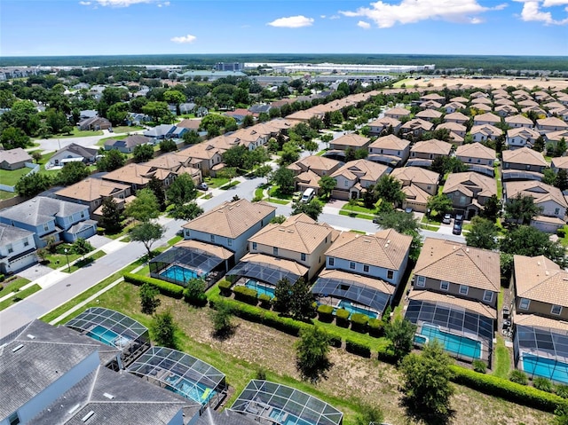 aerial view featuring a residential view