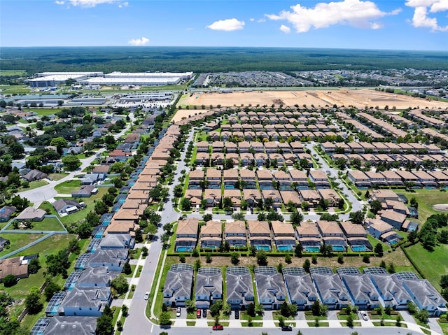 bird's eye view with a residential view