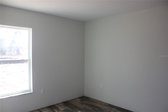 empty room featuring dark wood-style floors