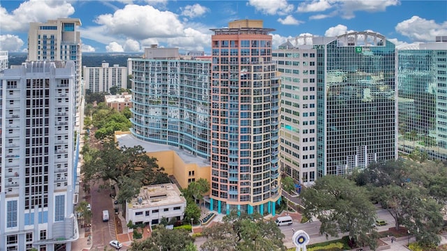 view of building exterior with a view of city