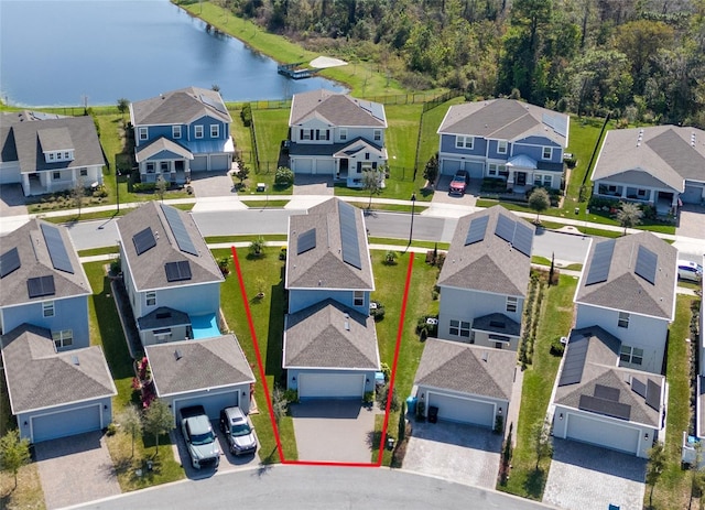 9747 Petition Way, Orlando, FL 32832 - aerial view featuring a water view and a residential view