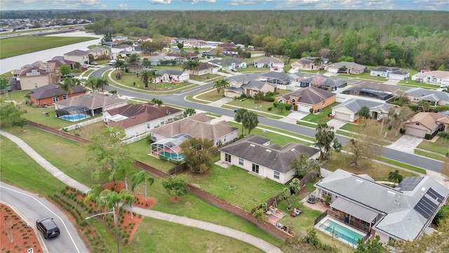 bird's eye view with a residential view