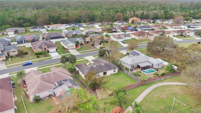 bird's eye view with a residential view