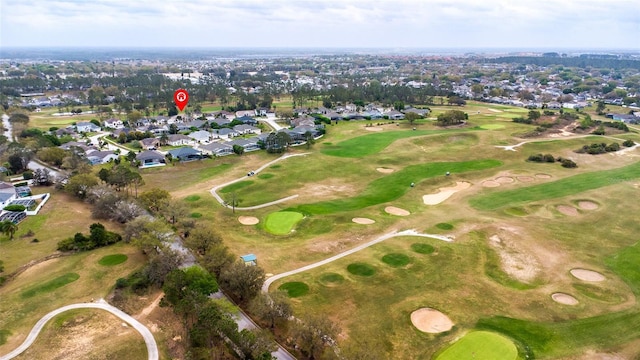 drone / aerial view with golf course view