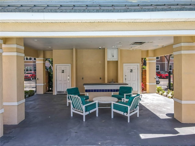 view of patio / terrace with fence