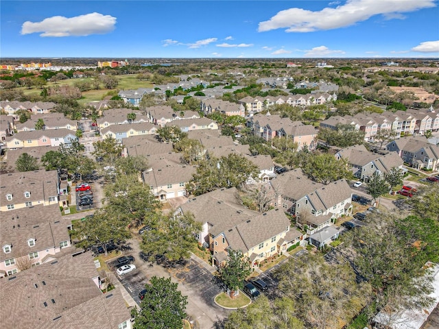 drone / aerial view with a residential view