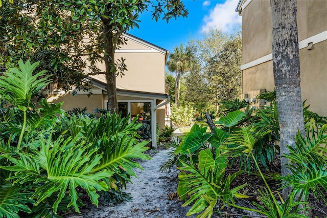 view of property exterior with stucco siding