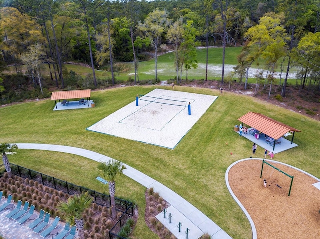 exterior space featuring a yard and a gazebo