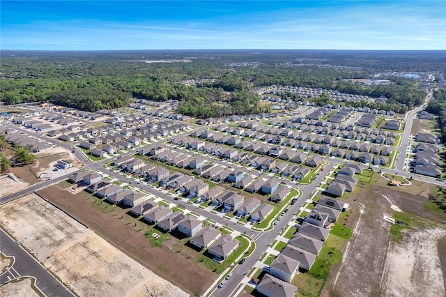 drone / aerial view with a residential view