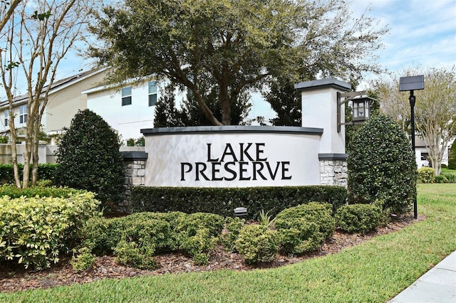 view of community sign