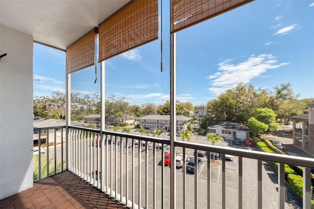 balcony with a residential view