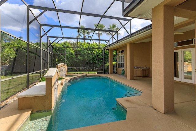 1704 Kersley Cir, Lake Mary, FL 32746 - view of pool with a lanai, a patio area, and a pool with connected hot tub