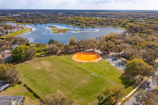 1704 Kersley Cir, Lake Mary, FL 32746 - drone / aerial view featuring a water view