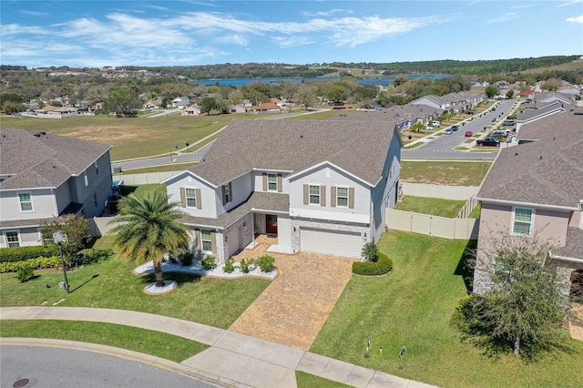 drone / aerial view featuring a residential view