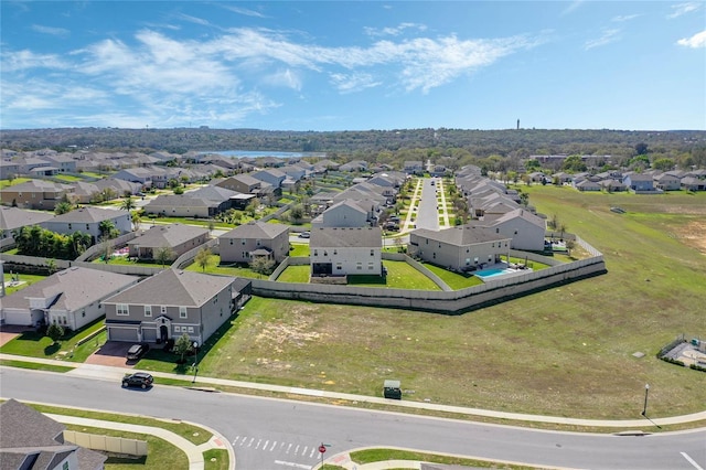 drone / aerial view with a residential view