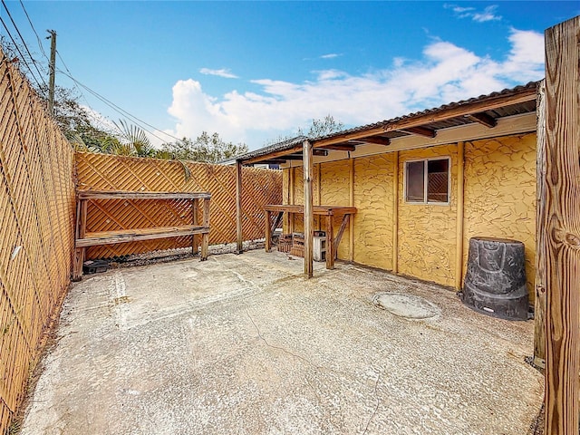 view of patio / terrace with fence