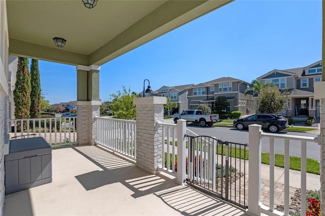 balcony with a residential view