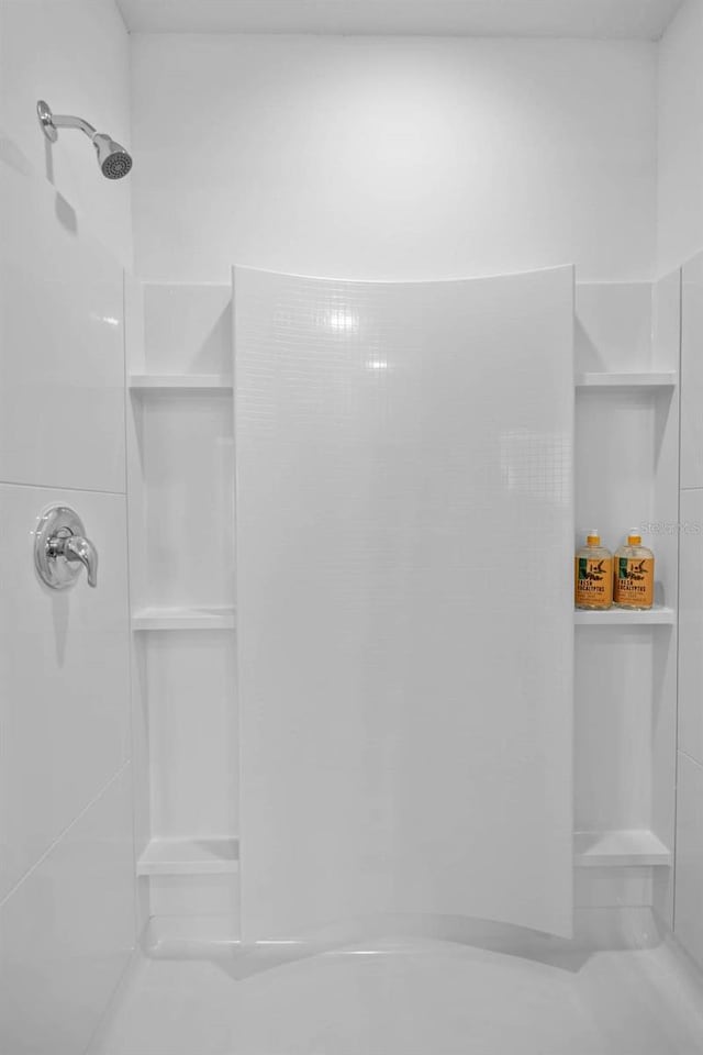 bathroom with a shower