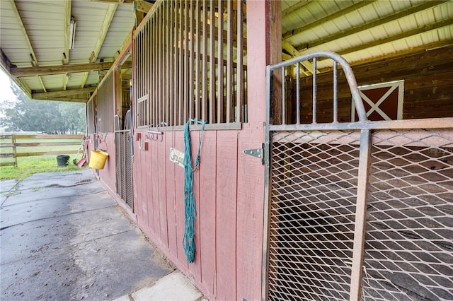 view of horse barn