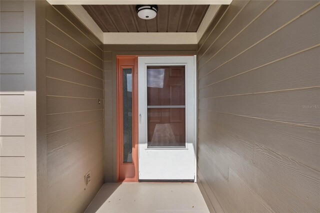 view of doorway to property